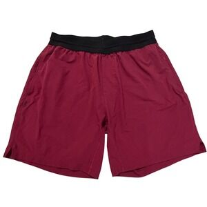 Rhone Mako Shorts Mens Large Burgundy Maroon Athletic Gym Training 100762